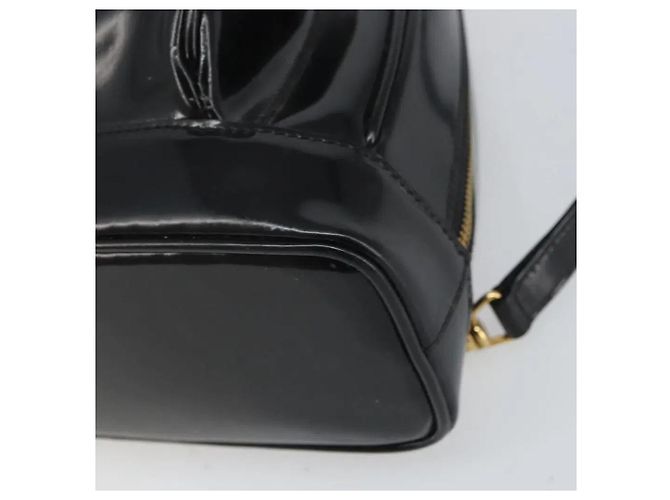 Bamboo Zaino Gucci in pelle nera con bambù - vista 10