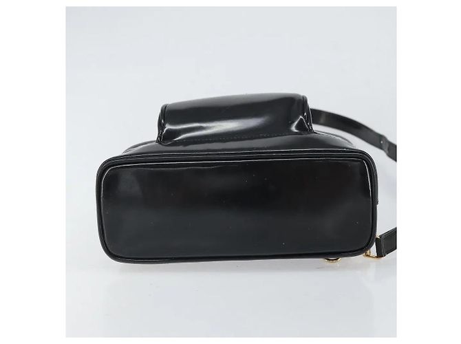 Bamboo Zaino Gucci in pelle nera con bambù - vista 9