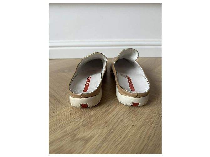 Prada Leder Mules Beige Karamell - Ansicht 5
