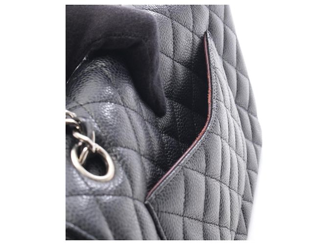 Borsa a tracolla Chanel Matelassé Double Flap Nero - vista 6