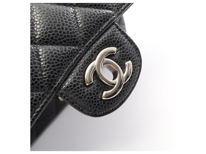Borsa a tracolla Chanel Matelassé Double Flap Nero - vista 12