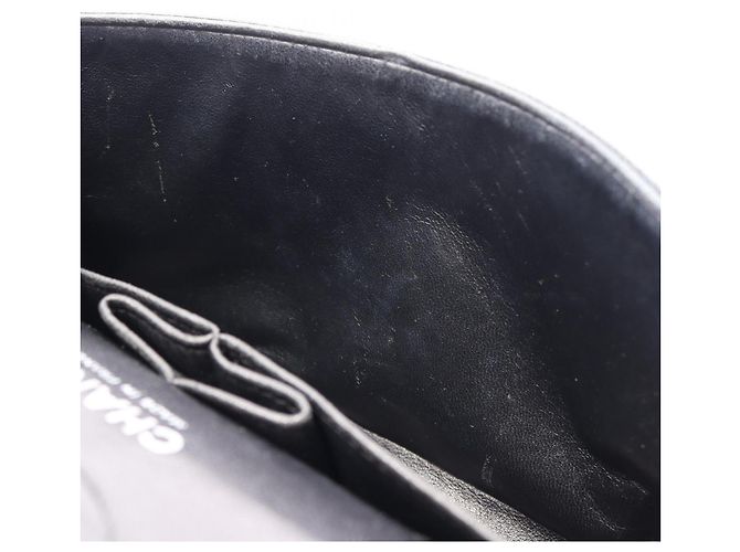 Borsa a tracolla Chanel Matelassé Double Flap Nero - vista 6