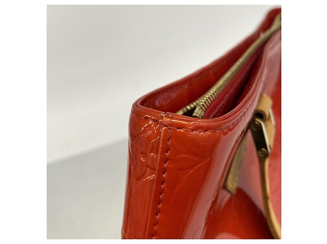 Borsa Tote Louis Vuitton Vernis Houston M91092 Rouge Rosso - vista 11