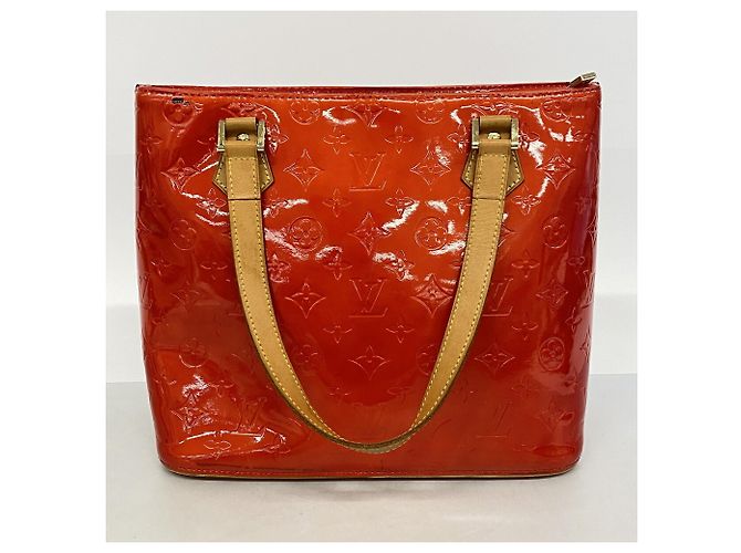 Borsa Tote Louis Vuitton Vernis Houston M91092 Rouge Rosso - vista 12