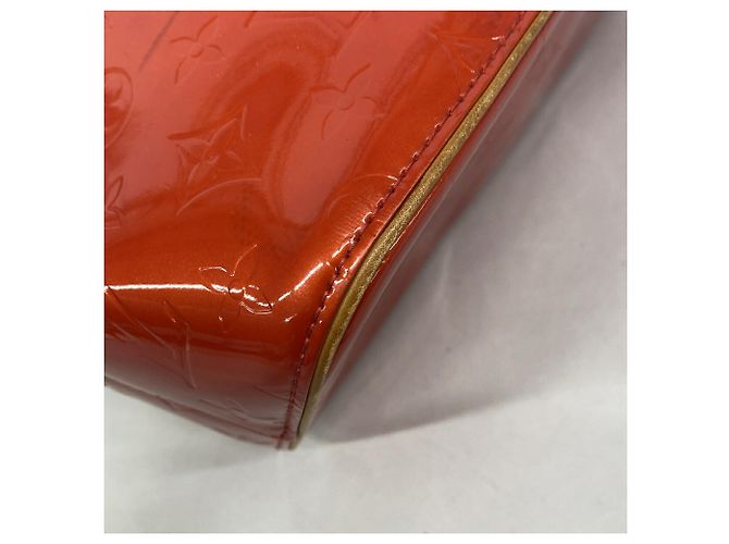 Borsa Tote Louis Vuitton Vernis Houston M91092 Rouge Rosso - vista 6