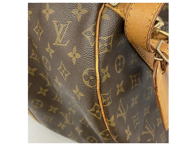 Louis Vuitton Boston Monogram Keepall Bandoulière 55 Marrone - vista 11
