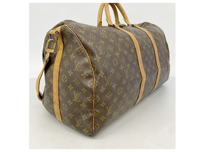 Louis Vuitton Boston Monogram Keepall Bandoulière 55 Marrone - vista 2