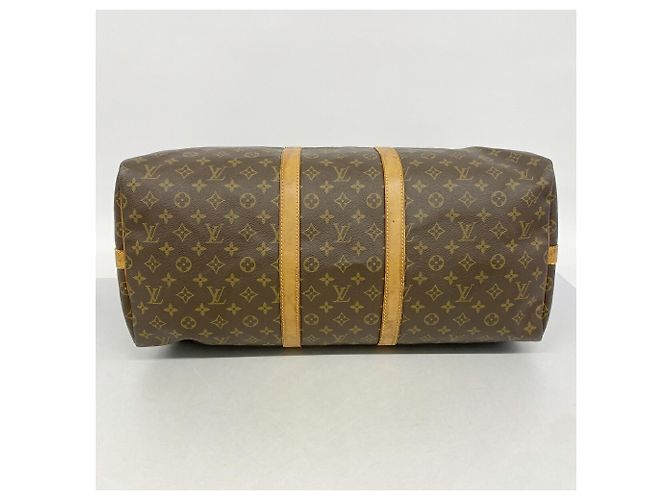 Louis Vuitton Boston Monogram Keepall Bandoulière 55 Marrone - vista 3