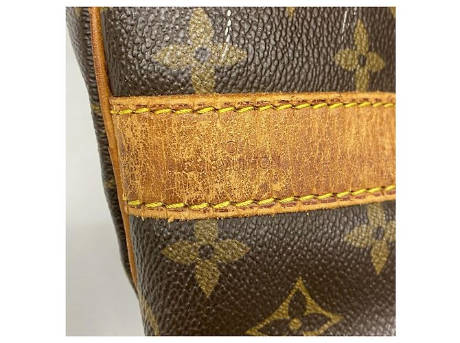 Louis Vuitton Boston Monogram Keepall Bandoulière 55 Marrone - vista 5