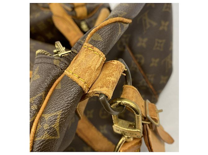 Louis Vuitton Boston Monogram Keepall Bandoulière 55 Marrone - vista 8