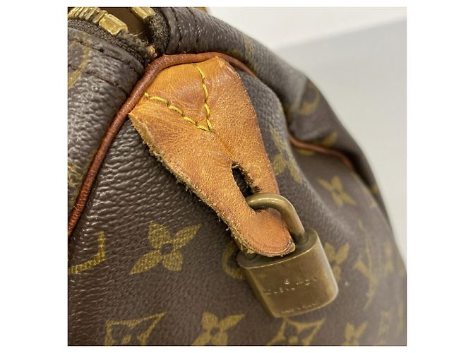 Borsa Louis Vuitton Monogram Speedy 35 M41107 Marrone - vista 10