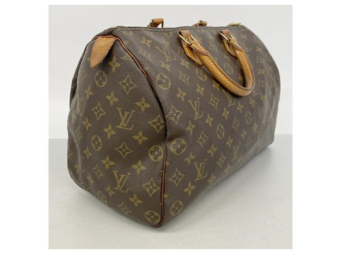Borsa Louis Vuitton Monogram Speedy 35 M41107 Marrone - vista 2