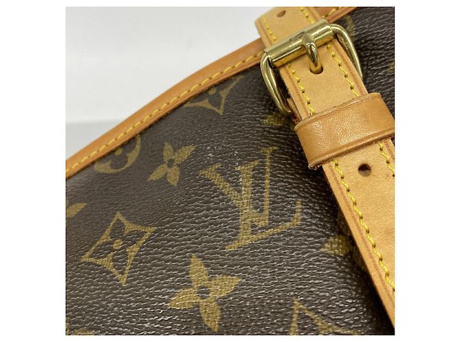 Borsa Tote Louis Vuitton Monogram Bucket GM Marrone - vista 10