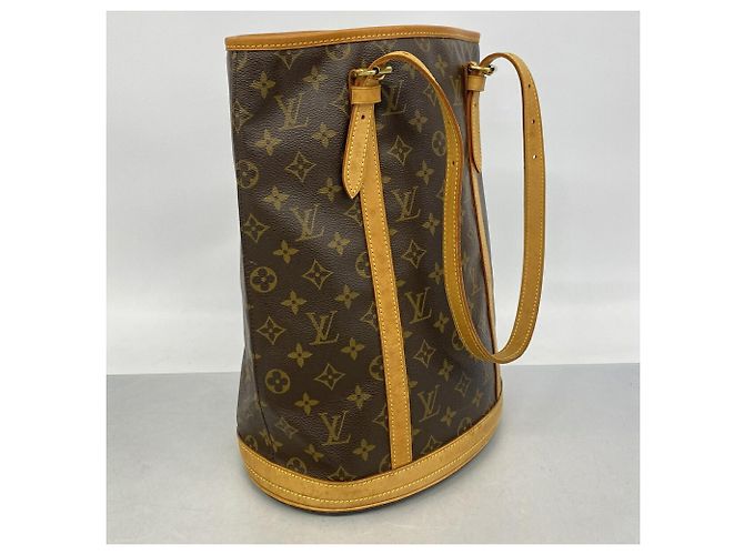 Borsa Tote Louis Vuitton Monogram Bucket GM Marrone - vista 2