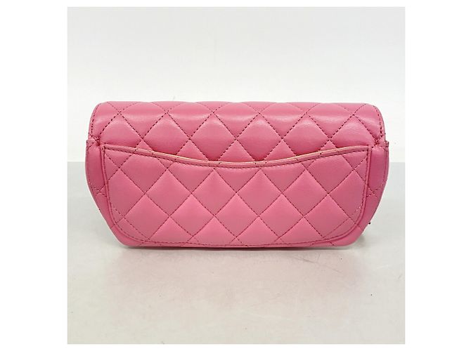 Borsa a tracolla con catena Chanel Matelassé Rosa - vista 11