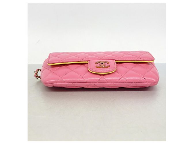 Borsa a tracolla con catena Chanel Matelassé Rosa - vista 3
