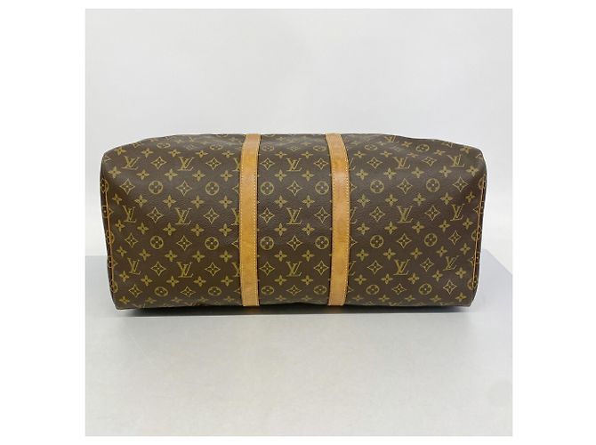 Louis Vuitton Boston Monogram Keepall 55 Marrone - vista 3