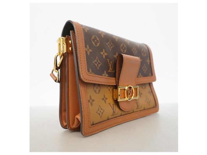 Borsa a tracolla Louis Vuitton Monogram Reverse Dauphine MM Marrone - vista 2