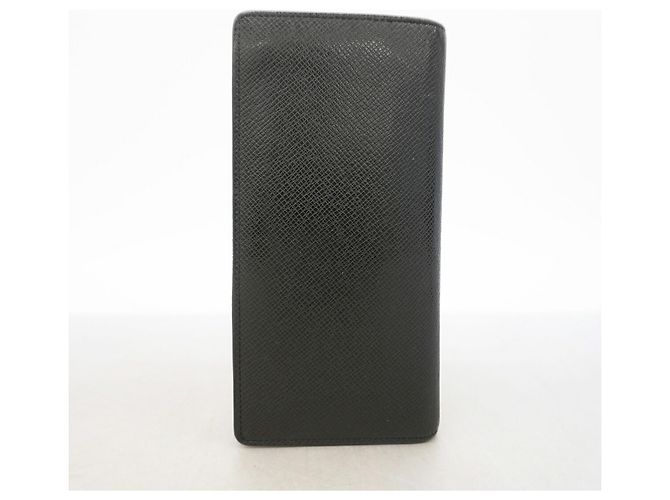 Louis Vuitton Taiga Portefeuille Brazza Long Wallet Nero - vista 8