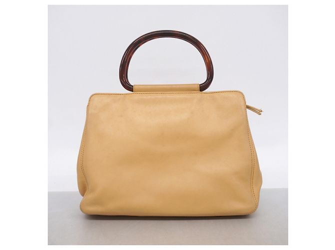 Borsa a mano Chanel in pelle d'agnello beige - vista 10