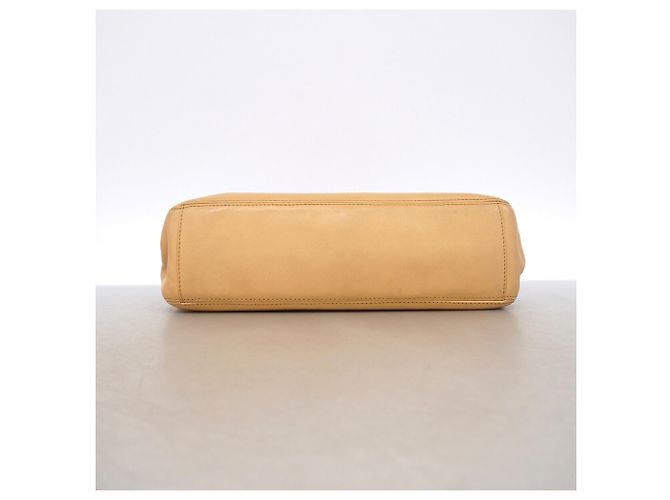 Borsa a mano Chanel in pelle d'agnello beige - vista 3