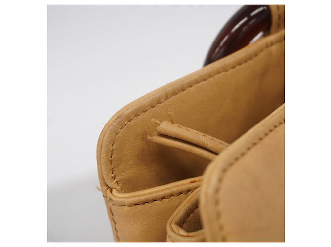 Borsa a mano Chanel in pelle d'agnello beige - vista 7