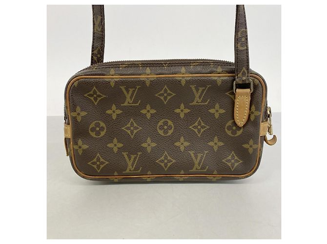 Borsa a tracolla Louis Vuitton Monogram Pochette Marly Bandoulière Marrone - vista 13