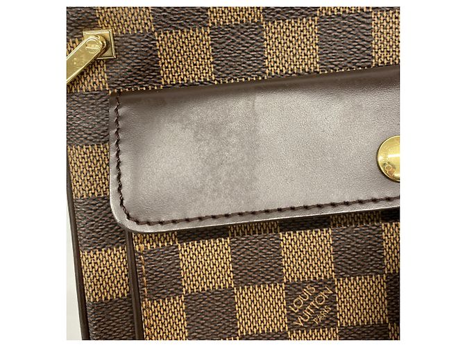 Borsa a tracolla Louis Vuitton Damier Aubagne N51129 Ebene Damier ebene - vista 10