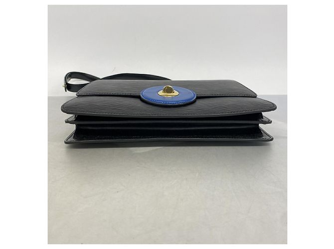 Borsa a tracolla Louis Vuitton Epi Free Run Nero Blu - vista 3