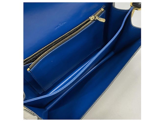 Borsa a tracolla Louis Vuitton Epi Free Run Nero Blu - vista 4