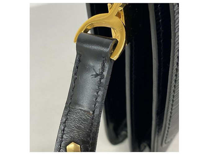 Borsa a tracolla Louis Vuitton Epi Free Run Nero Blu - vista 7