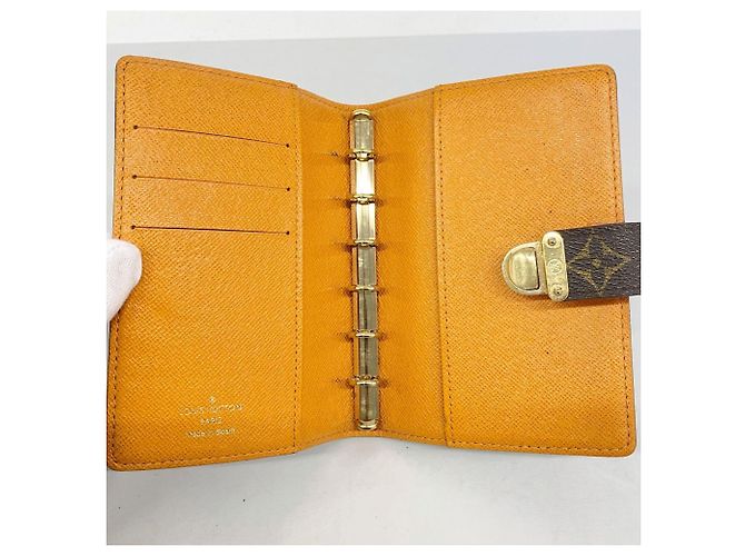 Louis Vuitton Monogram Agenda PM Notebook Cover Brown Grey - view 3