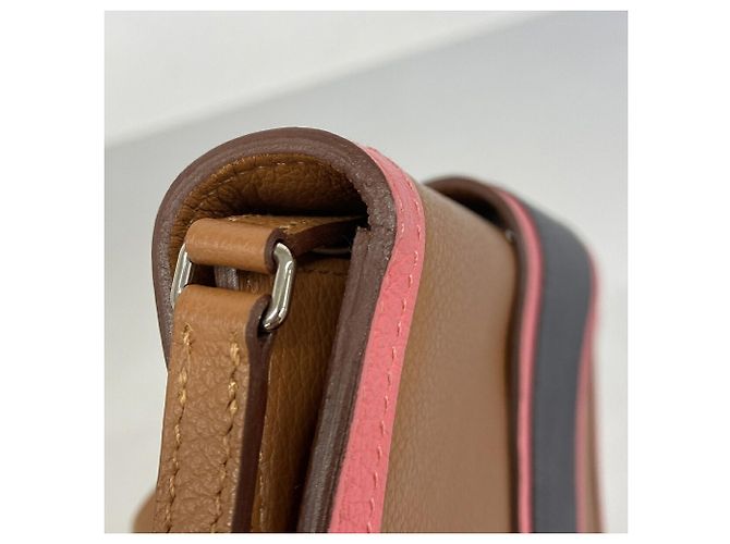 Hermès Borsa a tracolla Hermes in Evercolor Rosa Blu D'oro - vista 7