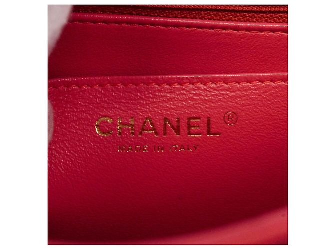 Borsa a mano Chanel in pelle d'agnello rosa - vista 5