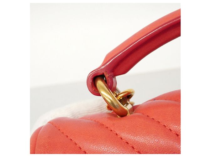 Borsa a mano Chanel in pelle d'agnello rosa - vista 7