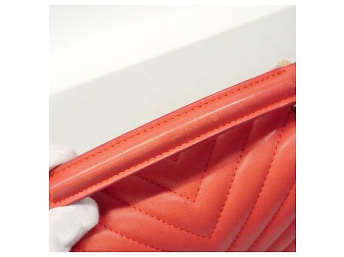 Borsa a mano Chanel in pelle d'agnello rosa - vista 9