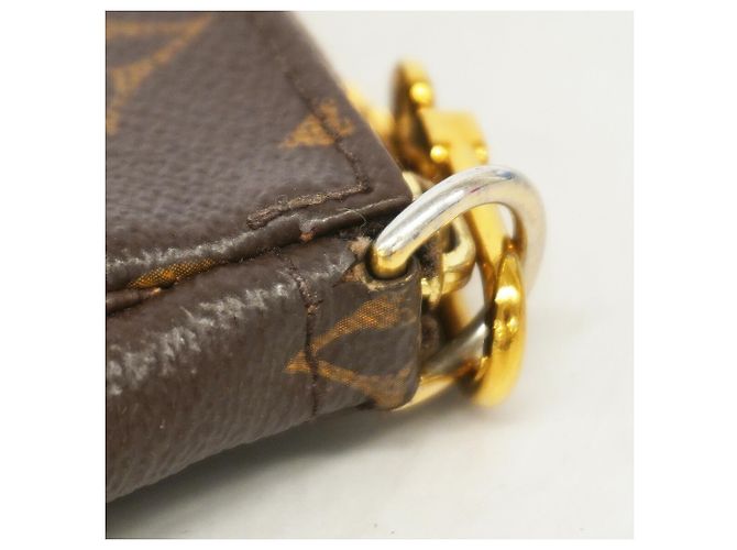 Louis Vuitton Monogram Mini Pochette Accessoires Marrone - vista 6