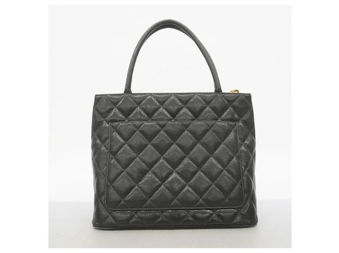 Timeless Borsa Tote Chanel in vitello martellato nero - vista 11