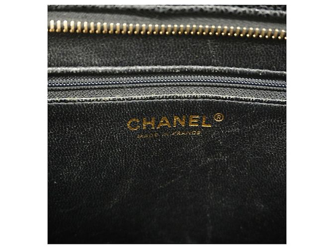 Timeless Borsa Tote Chanel in vitello martellato nero - vista 5