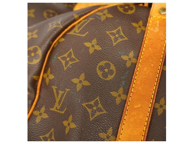 Louis Vuitton Boston Monogram Keepall Bandoulière 50 Marrone - vista 10
