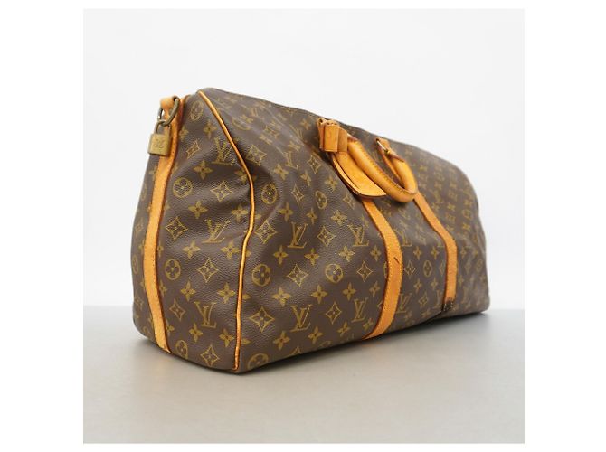 Louis Vuitton Boston Monogram Keepall Bandoulière 50 Marrone - vista 2