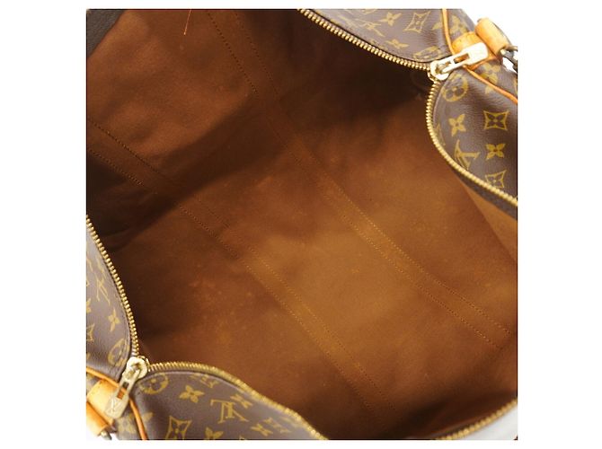 Louis Vuitton Boston Monogram Keepall Bandoulière 50 Marrone - vista 4