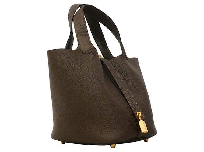 Hermès Borsa Hermes Picotin Lock PM Marrone - vista 2