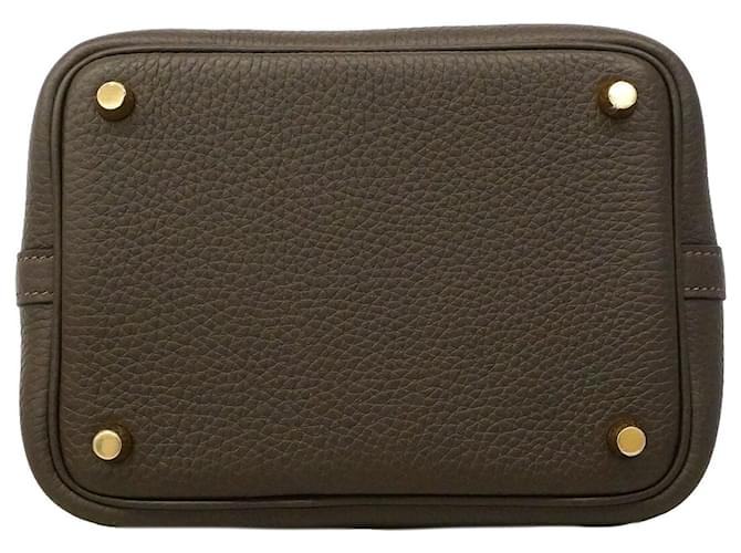 Hermès Borsa Hermes Picotin Lock PM Marrone - vista 3