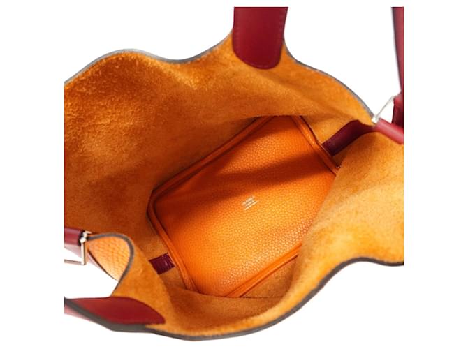 Hermès Borsa Hermes Picotin Lock PM Touch Rosso Arancione - vista 4