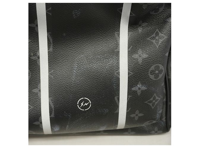 Borsa da viaggio Louis Vuitton Boston Monogram Eclipse Flash Nero - vista 11