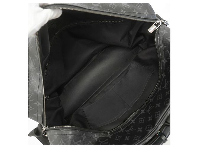 Borsa da viaggio Louis Vuitton Boston Monogram Eclipse Flash Nero - vista 4