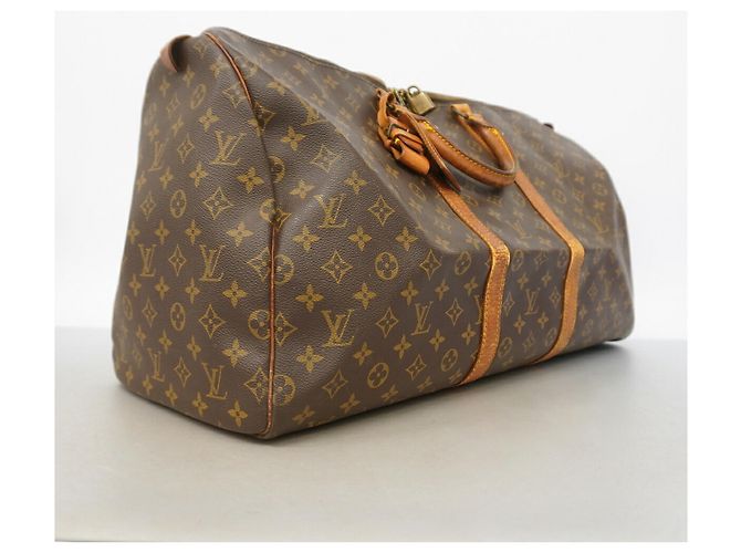 Louis Vuitton Boston Monogram Keepall 55 Marrone - vista 2