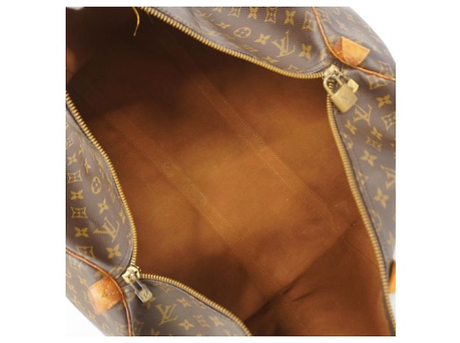 Louis Vuitton Boston Monogram Keepall 55 Marrone - vista 4