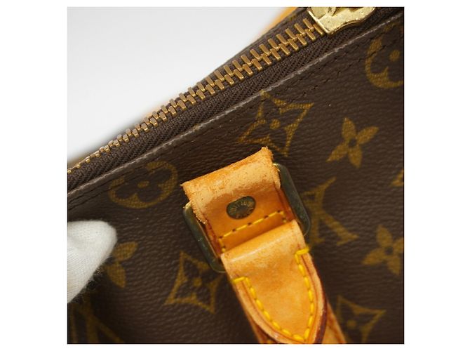 Borsa Louis Vuitton Boston Monogram Keepall Bandoulière 45 Marrone - vista 13